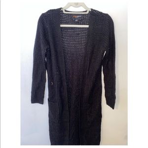 Black knit cardigan